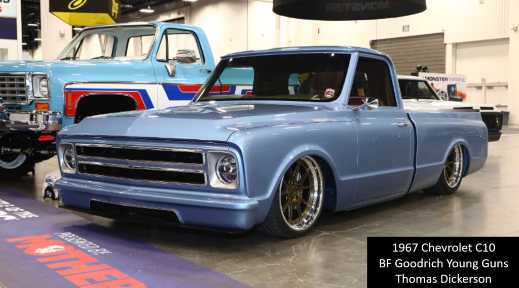 Blue pickup truck
